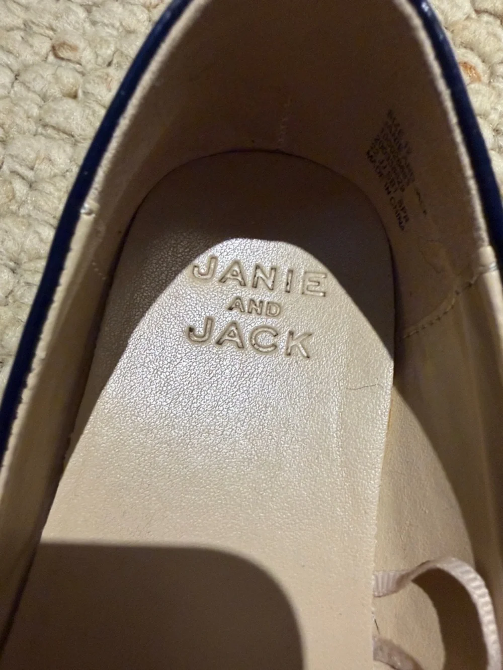 Janie and Jack navy patent ballet flats size 12 girls - Picture 9 of 11